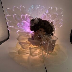 Persephone 12" Duck House Heirloom Porcelain Fiber Optic Lamp Doll